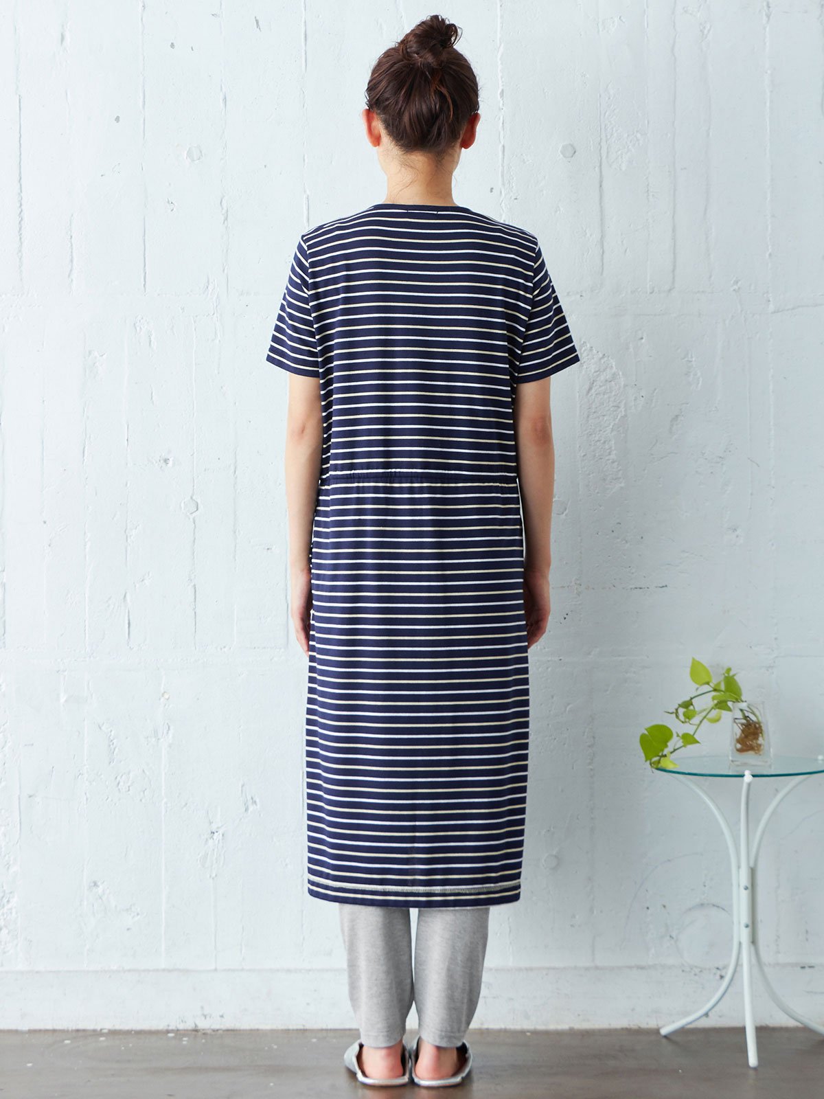 マタニティ パジャマ・ルームウェア|mutti ei（ムッティアイ）【授乳口付】天竺マルチボーダー2WAY半袖パジャマ