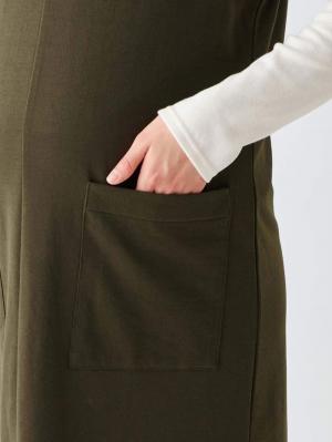 マタニティ ワンピース|ain(アイン)ミニ裏毛ジャンスカフェイクワンピース マタニティ・授乳服【出産後も長く使える】