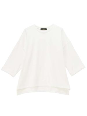 マタニティ トップス|ミニ裏毛六分袖プルオーバー マタニティ・授乳服【出産後も長く使える】|オフホワイト