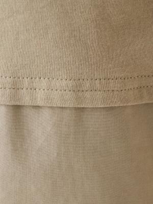 マタニティ トップス|異素材切り替えチュニック　マタニティ・授乳服【出産後も長く使える】