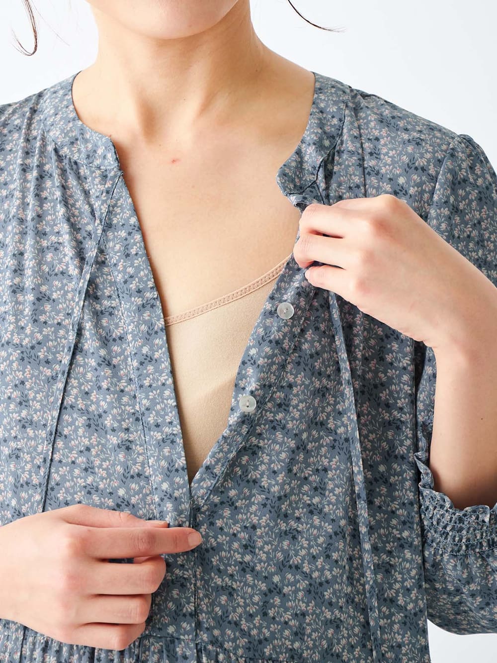 マタニティ ワンピース プリントティアードマキシワンピース マタニティ 授乳服 マタニティウェア 授乳服通販 エンジェリーベ 公式