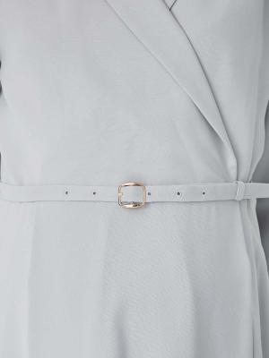 マタニティ ワンピース|ベルト付きカシュクール風ワンピース　マタニティ・授乳服【出産後も長く使える】