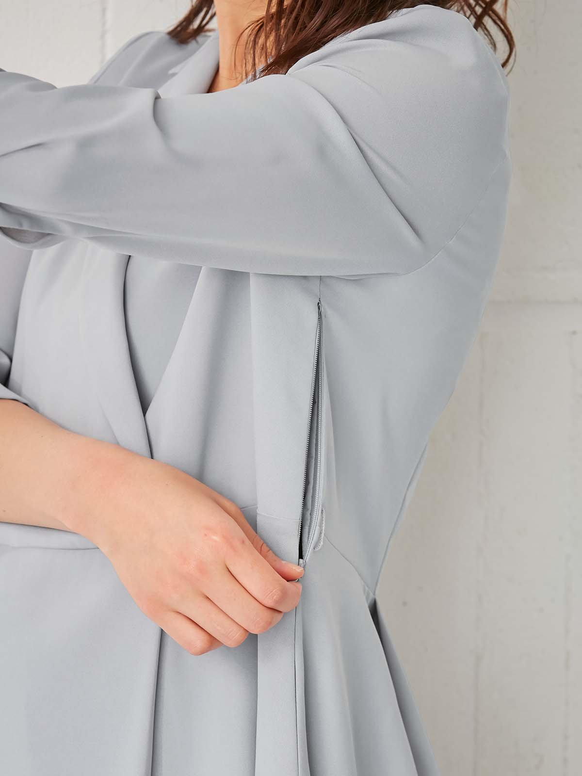 ベルト付きカシュクール風ワンピース マタニティ・授乳服【出産