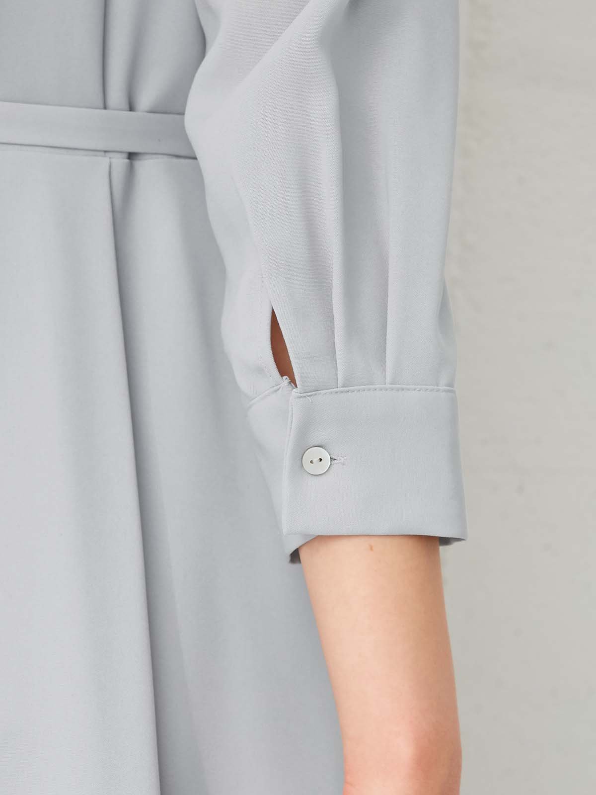 マタニティ ワンピース|ベルト付きカシュクール風ワンピース　マタニティ・授乳服【出産後も長く使える】