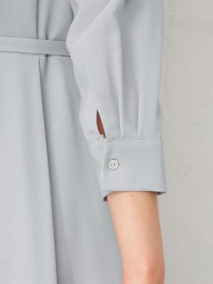 マタニティ ワンピース|ベルト付きカシュクール風ワンピース　マタニティ・授乳服【出産後も長く使える】