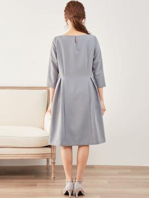 マタニティ ワンピース|シーズンレスサイドタックフレアワンピース マタニティ・授乳服【出産後も長く使える】