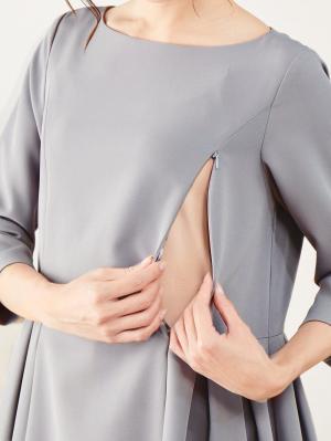 マタニティ ワンピース|シーズンレスサイドタックフレアワンピース マタニティ・授乳服【出産後も長く使える】