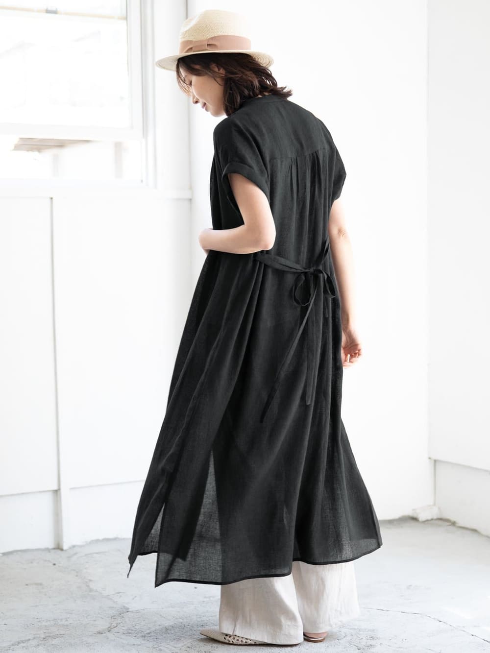 マタニティ ワンピース|【セット】前開きワッシャーガーゼワンピース＆授乳インナーセット　マタニティ・授乳服【出産後も長く使える】