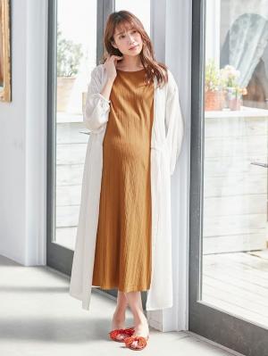 マタニティ ワンピース|2WAYワッシャーガーゼカシュクールワンピース　マタニティ・授乳服【出産後も長く使える】|ホワイト