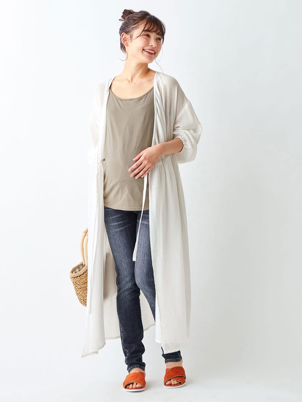 マタニティ ワンピース|2WAYワッシャーガーゼカシュクールワンピース　マタニティ・授乳服【出産後も長く使える】|ホワイト