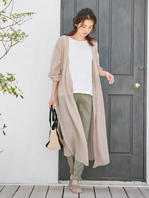 マタニティ ワンピース|2WAYワッシャーガーゼカシュクールワンピース　マタニティ・授乳服【出産後も長く使える】|ベージュ