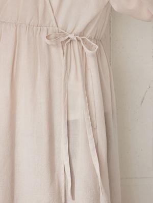 マタニティ ワンピース|2WAYワッシャーガーゼカシュクールワンピース　マタニティ・授乳服【出産後も長く使える】