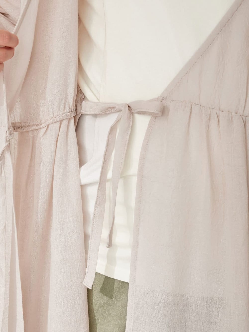 マタニティ ワンピース|2WAYワッシャーガーゼカシュクールワンピース　マタニティ・授乳服【出産後も長く使える】