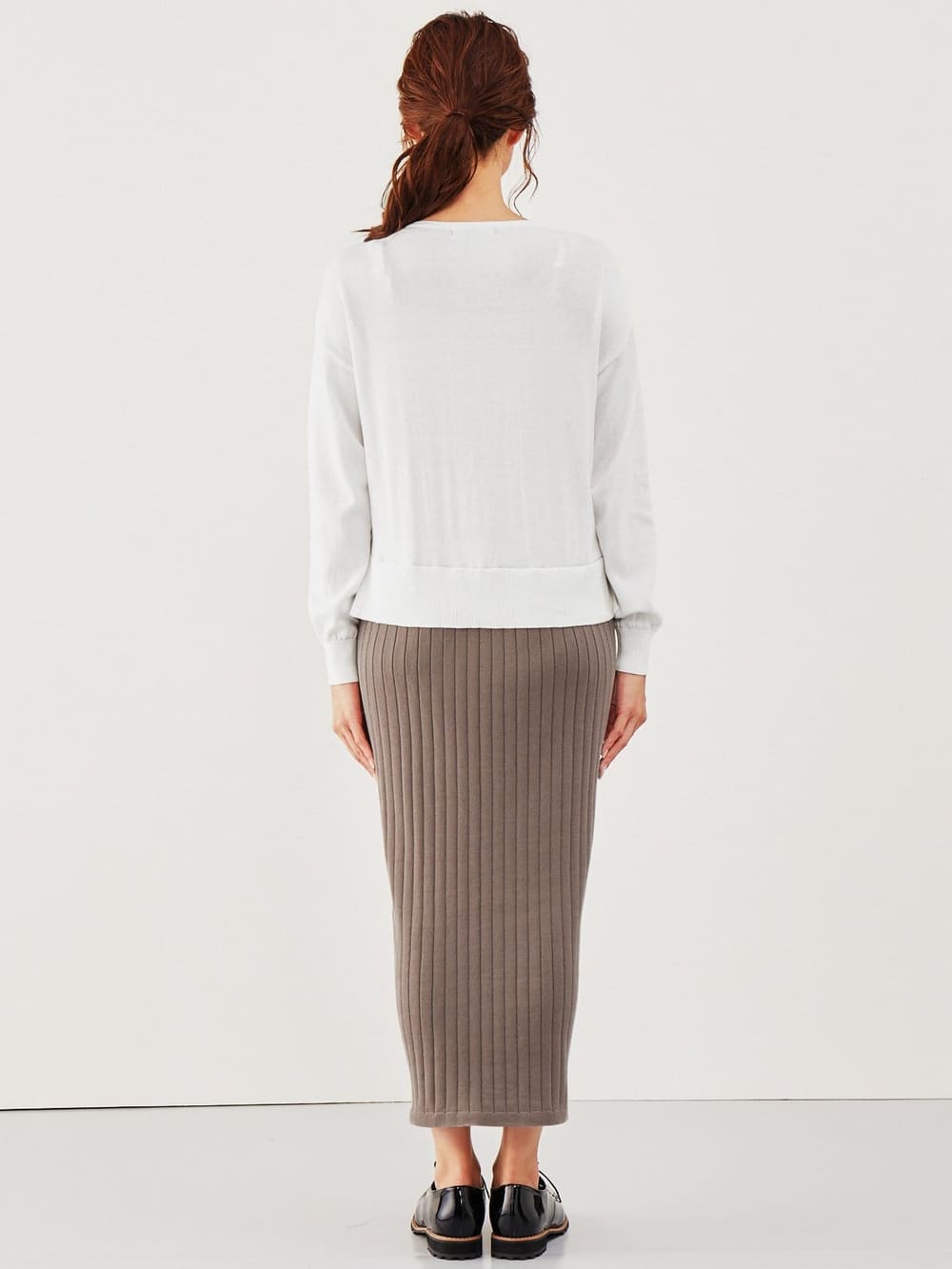 マタニティ ワンピース|レイヤード風ニットワンピース　マタニティ・授乳服【出産後も長く使える】