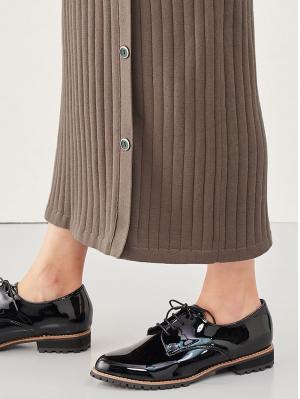 マタニティ ワンピース|レイヤード風ニットワンピース　マタニティ・授乳服【出産後も長く使える】