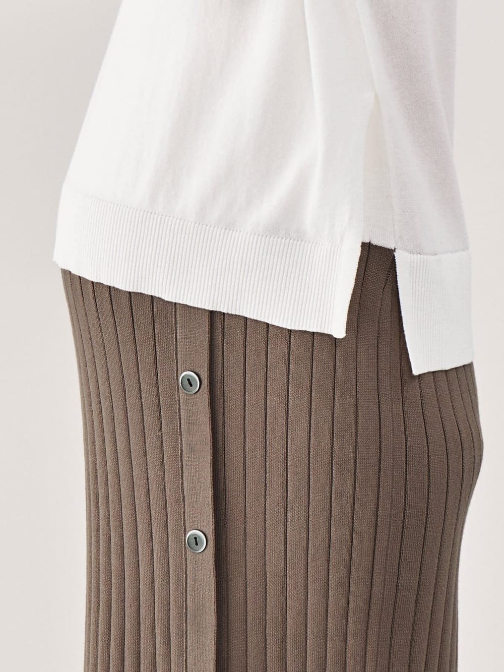 マタニティ ワンピース|レイヤード風ニットワンピース　マタニティ・授乳服【出産後も長く使える】