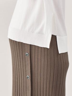 マタニティ ワンピース|レイヤード風ニットワンピース　マタニティ・授乳服【出産後も長く使える】