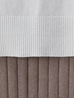 マタニティ ワンピース|レイヤード風ニットワンピース　マタニティ・授乳服【出産後も長く使える】