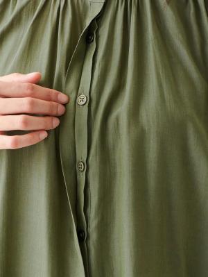 マタニティ トップス|ノースリーブギャザートップス　マタニティ・授乳服【出産後も長く使える】