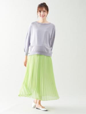 マタニティ トップス|サイドボタンニットトップス　マタニティ・授乳服【出産後も長く使える】|グレー