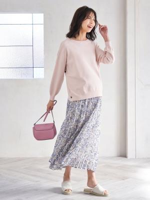 マタニティ トップス|サイドボタンニットトップス　マタニティ・授乳服【出産後も長く使える】|ライトピンク