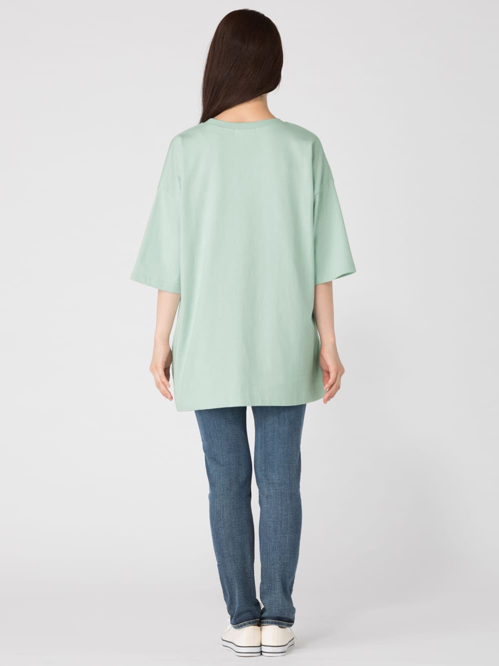 マタニティ ワンピース|【授乳口付】ビックシルエットバスクチュニックワンピース【出産後も長く使える】