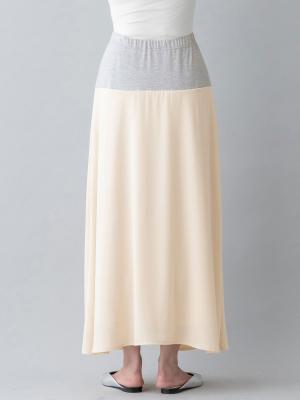 マタニティ スカート|【産前産後対応】Aラインロングスカート【出産後も長く使える】