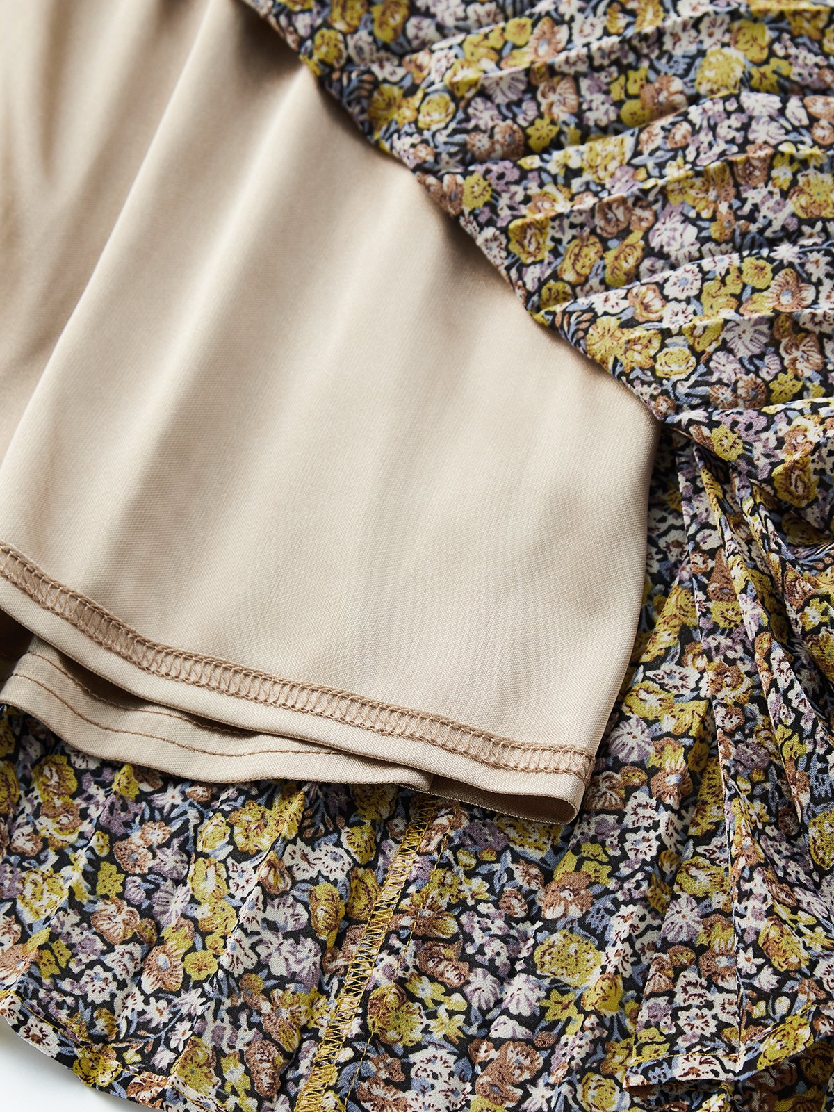 マタニティ スカート|【産前産後対応】花柄シフォンプリーツスカート【出産後も長く使える】