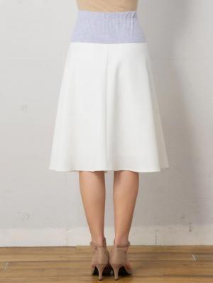 マタニティ スカート|【産前産後対応】ストレッチジョーゼットフレアスカート【出産後も長く使える】