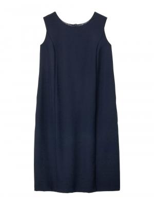 マタニティ ワンピース|ストレッチジョーゼットノースリーブワンピ－ス　マタニティ・授乳服【出産後も長く使える】|ネイビー