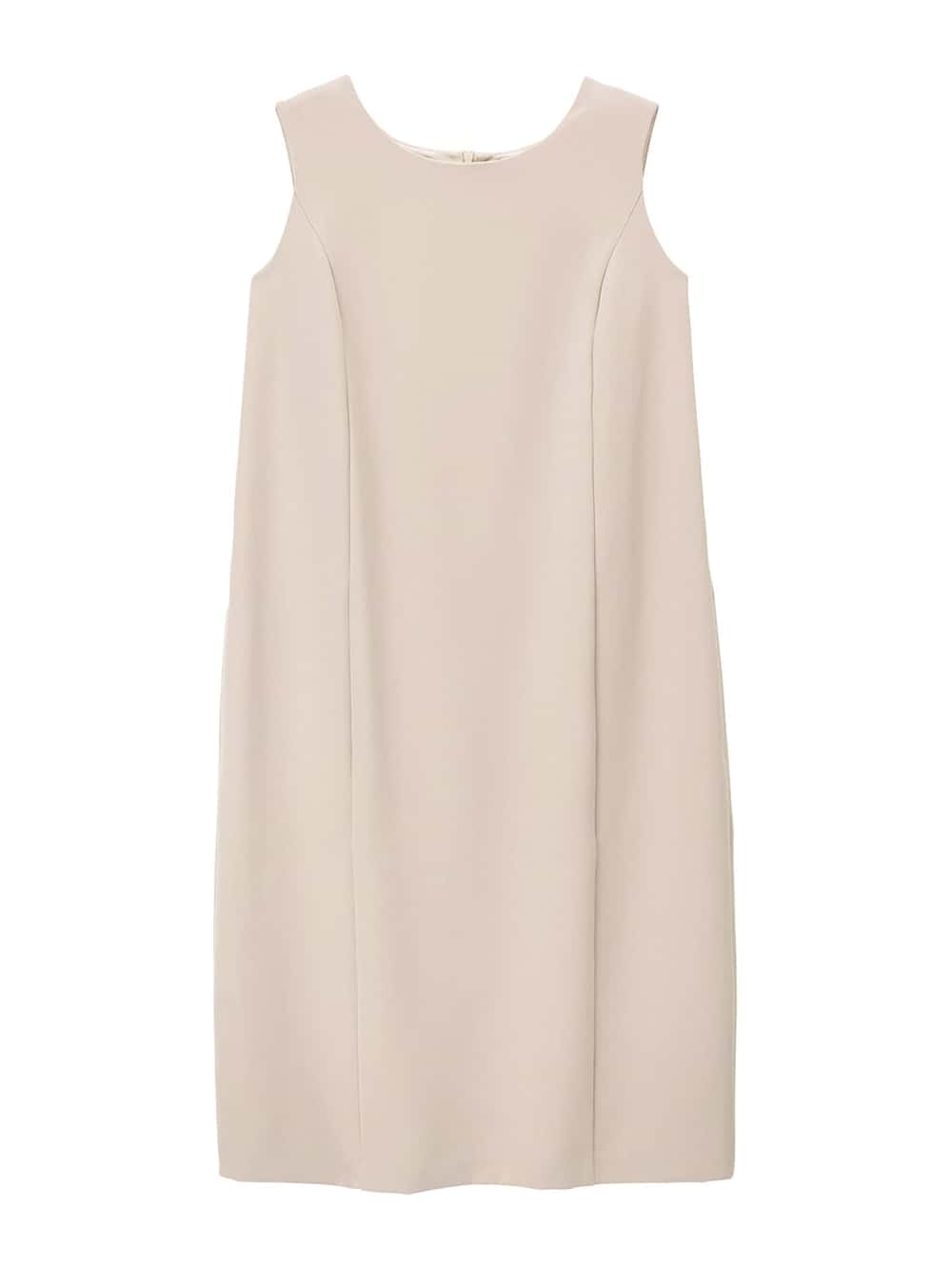 マタニティ ワンピース|ストレッチジョーゼットノースリーブワンピ－ス　マタニティ・授乳服【出産後も長く使える】|ベージュ