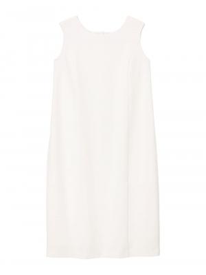 マタニティ ワンピース|ストレッチジョーゼットノースリーブワンピ－ス　マタニティ・授乳服【出産後も長く使える】|オフホワイト