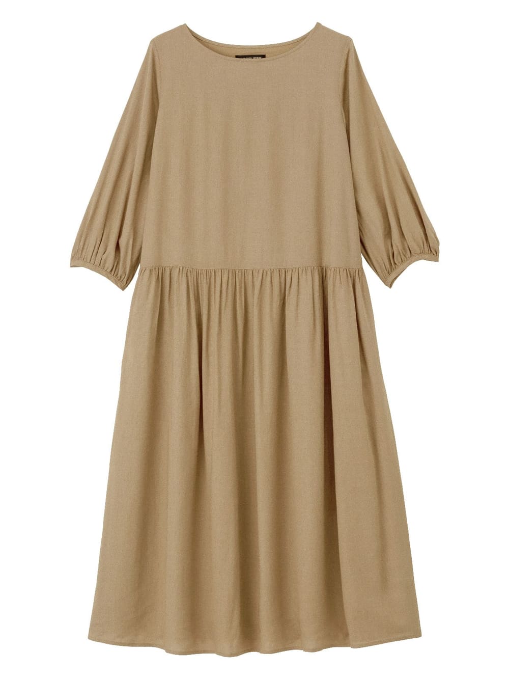 マタニティ ワンピース|レーヨンリネンワンピース　マタニティ・授乳服【出産後も長く使える】|ベージュ