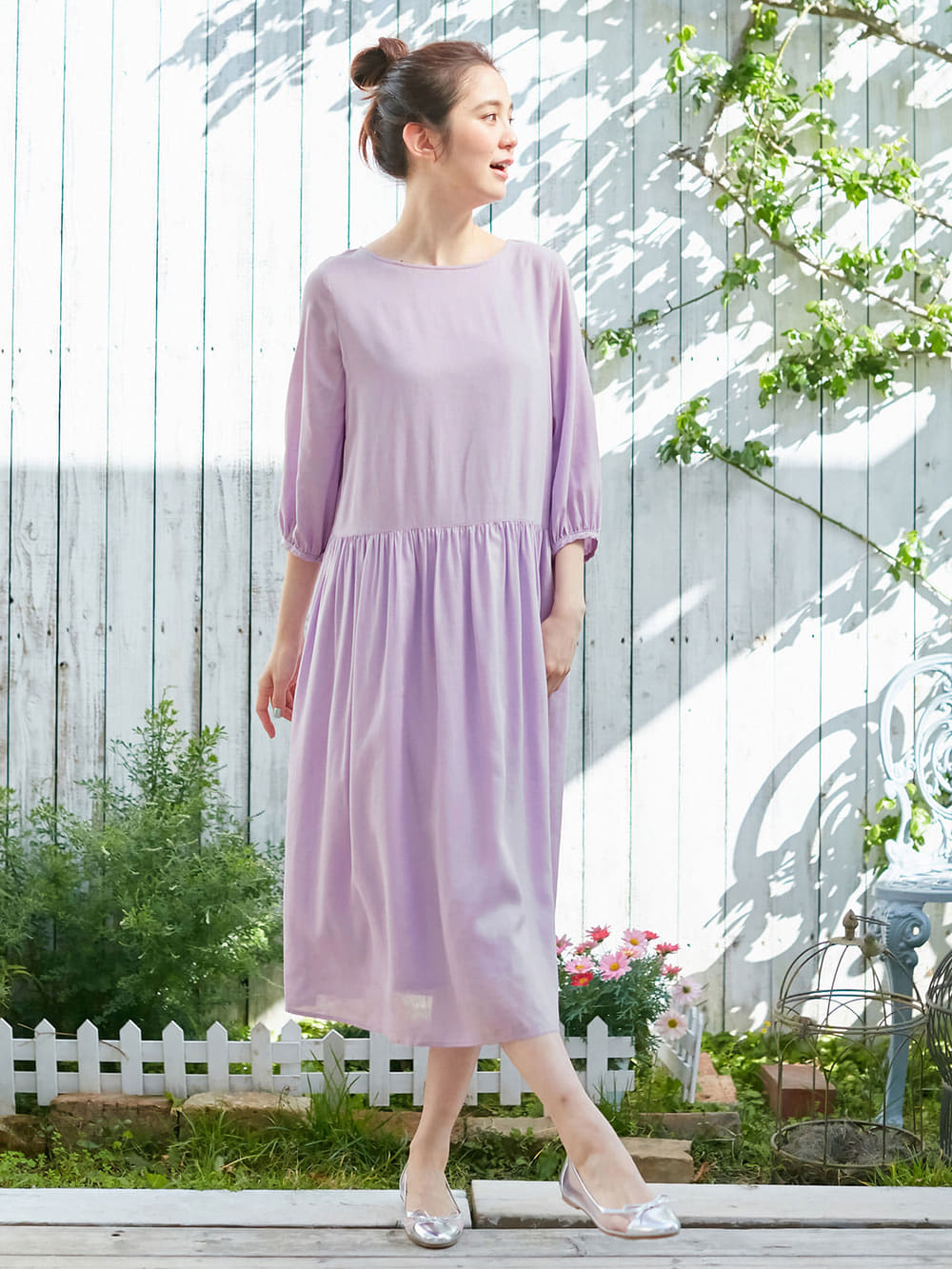 マタニティ ワンピース 授乳口付 レーヨンリネンワンピース マタニティウェア 授乳服通販 エンジェリーベ 公式