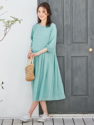 マタニティ ワンピース|レーヨンリネンワンピース　マタニティ・授乳服【出産後も長く使える】|ミント