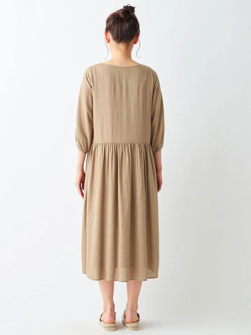 マタニティ ワンピース|レーヨンリネンワンピース　マタニティ・授乳服【出産後も長く使える】