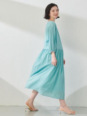 マタニティ ワンピース|レーヨンリネンワンピース　マタニティ・授乳服【出産後も長く使える】|ミント