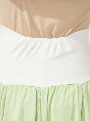 マタニティ スカート|【産前産後】楊柳シフォンギャザーフレアスカート【出産後も長く使える】