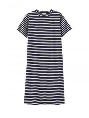 マタニティ ワンピース|ain（アイン）T/C天竺ボーダーワンピース　マタニティ・授乳服【出産後も長く使える】|ネイビー