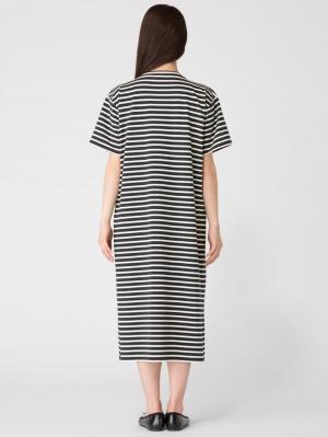 マタニティ ワンピース|ain（アイン）T/C天竺ボーダーワンピース　マタニティ・授乳服【出産後も長く使える】|ネイビー