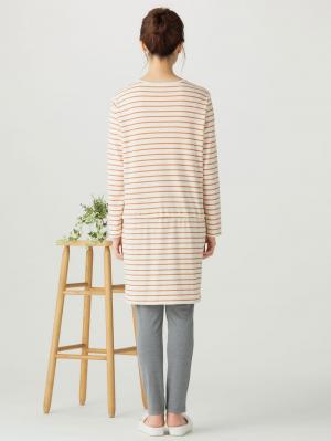 マタニティ パジャマ・ルームウェア|【授乳口付】T／Cスムースパジャマ