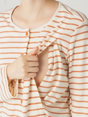 マタニティ パジャマ・ルームウェア|【授乳口付】T／Cスムースパジャマ