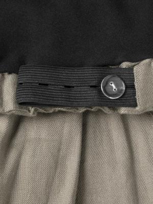 マタニティ パンツ|【産前産後対応】麻混タックストレートパンツ【出産後も長く使える】