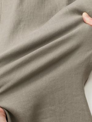 マタニティ パンツ|【産前産後対応】麻混タックストレートパンツ【出産後も長く使える】