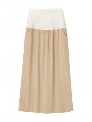 【産前産後対応】麻混タイトスカート【出産後も長く使える】29715