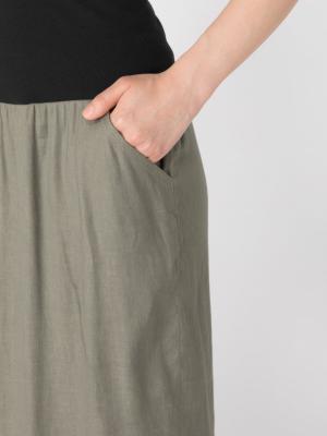 マタニティ スカート|【産前産後対応】麻混タイトスカート【出産後も長く使える】