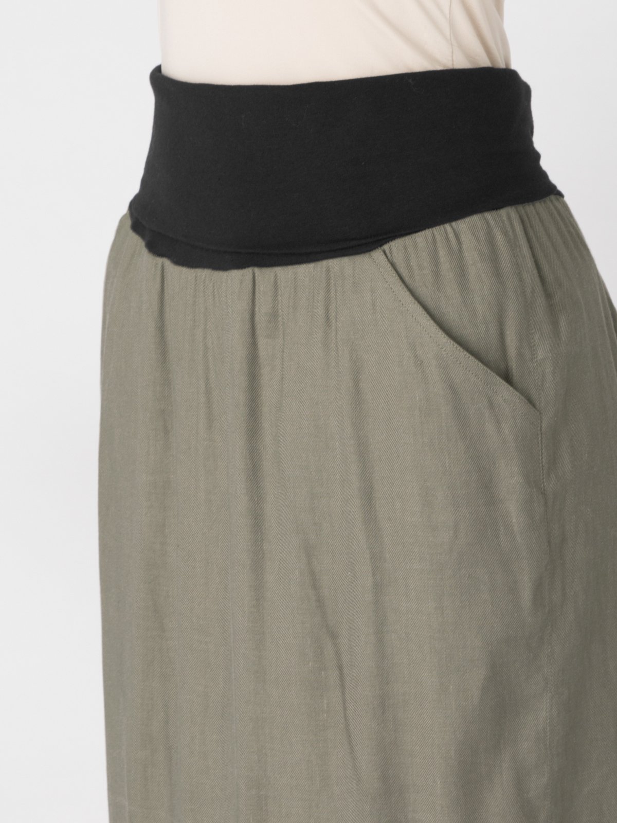 マタニティ スカート|【産前産後対応】麻混タイトスカート【出産後も長く使える】