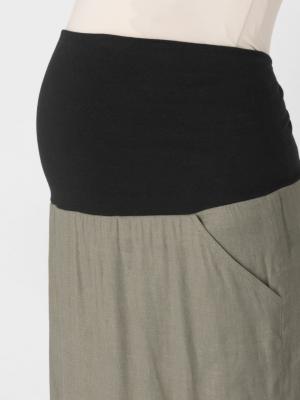 マタニティ スカート|【産前産後対応】麻混タイトスカート【出産後も長く使える】