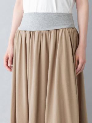 マタニティ ワンピース|【セット】カットソースリーブレストップス&ギャザーマキシスカート マタニティ・授乳服【出産後も長く使える】