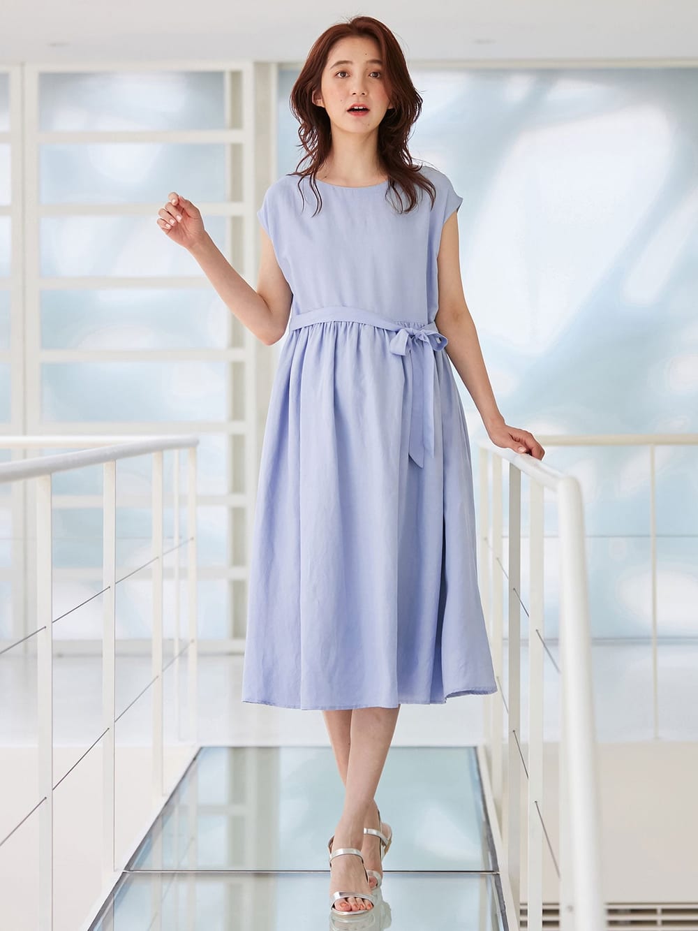 マタニティ ワンピース 授乳口付 テンセル麻フレアワンピース マタニティウェア 授乳服通販 エンジェリーベ 公式 マタニティ ワンピース 授乳口付 テンセル麻フレアワンピース マタニティウェア 授乳服通販 エンジェリーベ 公式